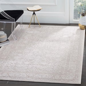 Reflection Beige/Cream 7 ft. x 7 ft. Square Distressed Border Area Rug