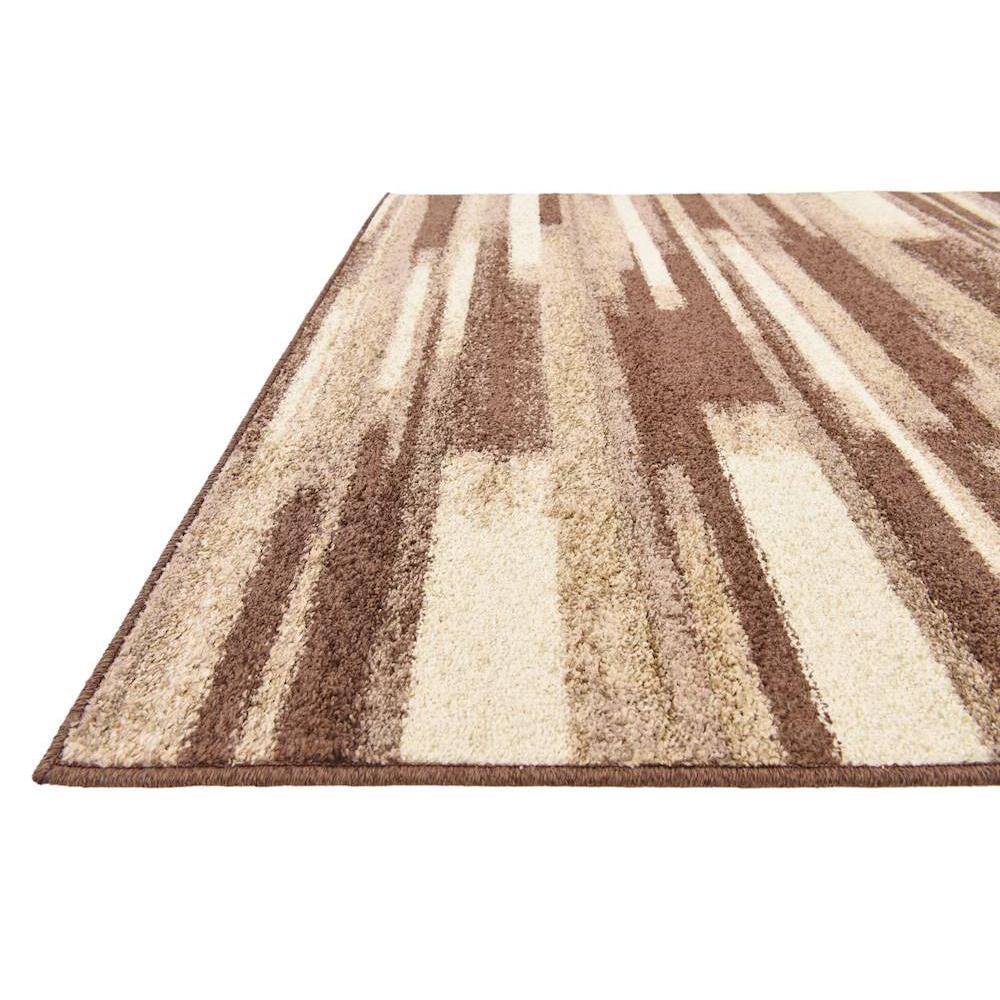 Equinox Harvest Beige & Dark Brown Geometric Area Rug 5' x 8'