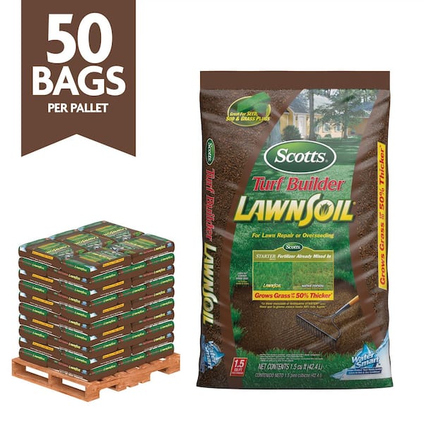 Turf Builder LawnSoil, Bulk Lawn Soil Pallet, 1.5 cu. ft., Pallet of 50