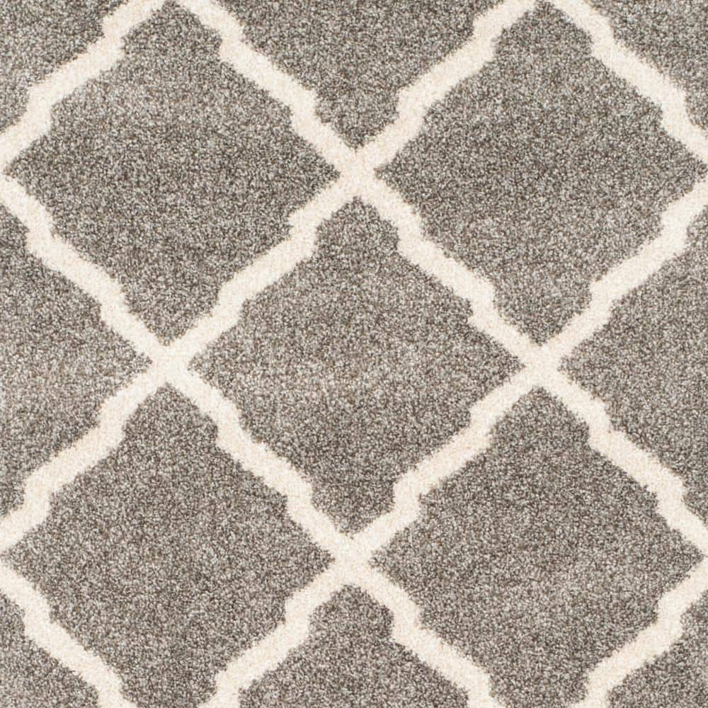 Gray Geometric Reversible Synthetic Area Rug