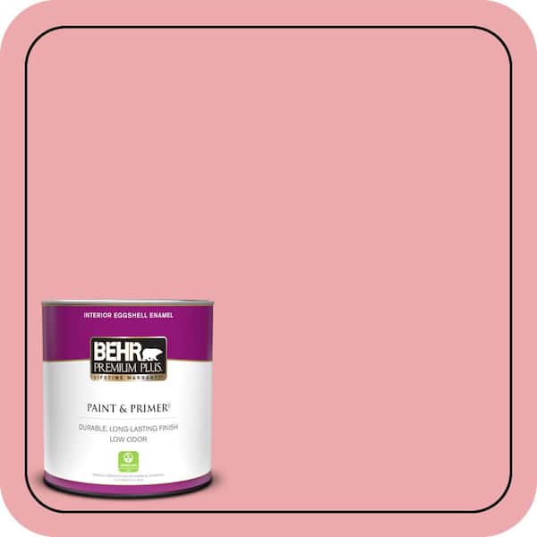 BEHR PREMIUM PLUS 1 qt. #140C-3 Hibiscus Petal Eggshell Enamel Low Odor Interior Paint & Primer