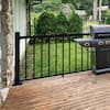 VersaRail 2.5 in. x 2.5 in. x 39 in. Matte Black Aluminum Rail Post with Trim