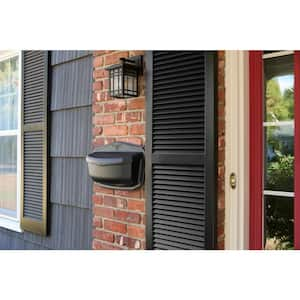 Villa Black, Small, Aluminum, Wall Mount Mailbox