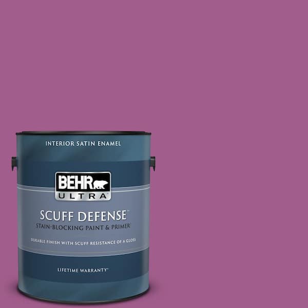 BEHR ULTRA 1 gal. #P110-6 Wild Berry Extra Durable Satin Enamel Interior Paint & Primer