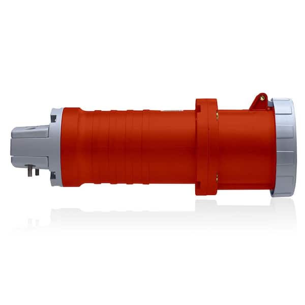 100 Amp 480-Volt 3-Phase, 3P, 4-Watt North American Pin and Sleeve Connector Industrial Grade IP67 Watertight, Red