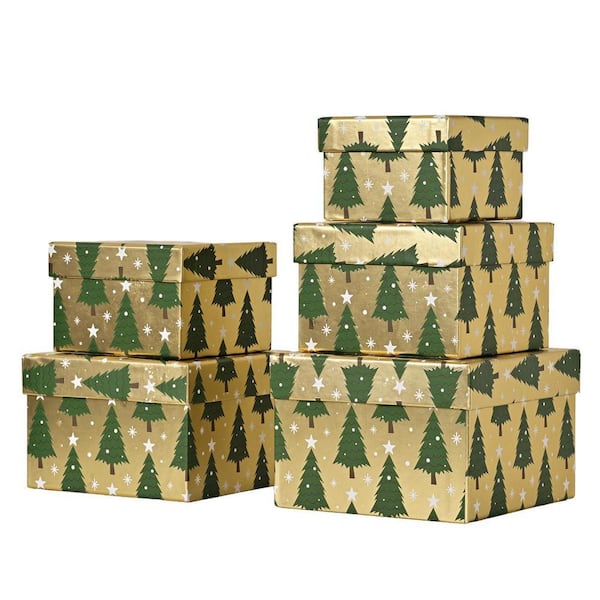 7.1 in. Gold Storage Box (5-Pack)