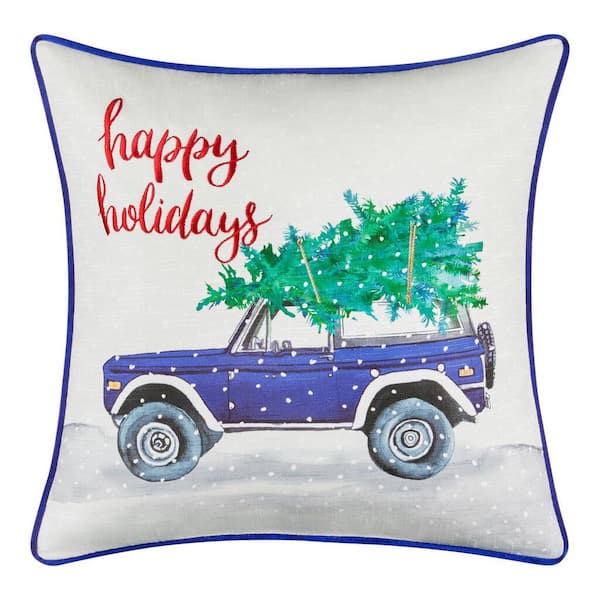Home Accents Holiday 18 in Holiday SUV With Christmas Tree Pillow