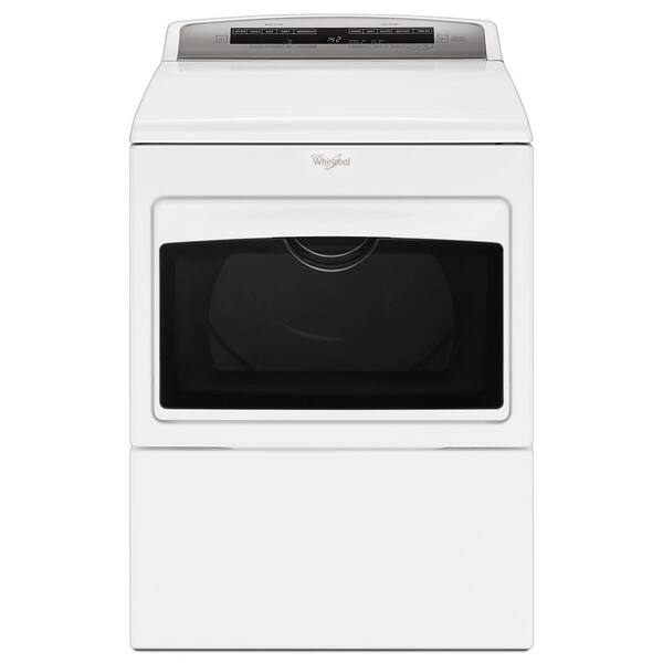 Whirlpool 7.4 cu. ft. 240 Volt White Electric Vented Dryer with AccuDry and Intuitive Touch Controls