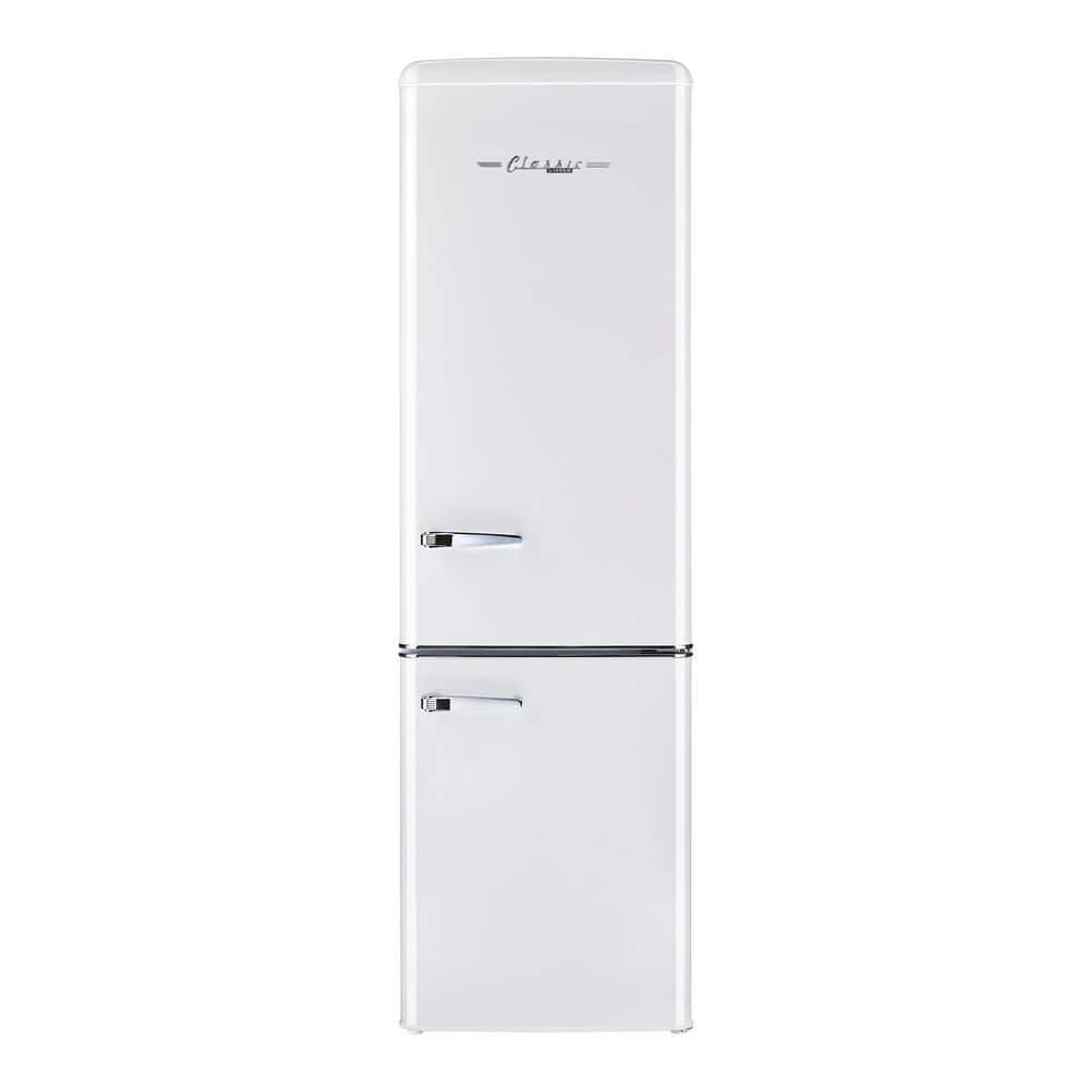 Off-Grid Classic Retro 22 in. 10 cu. ft. 275L Retro Solar DC Bottom Freezer Refrigerator in Marshmallow White