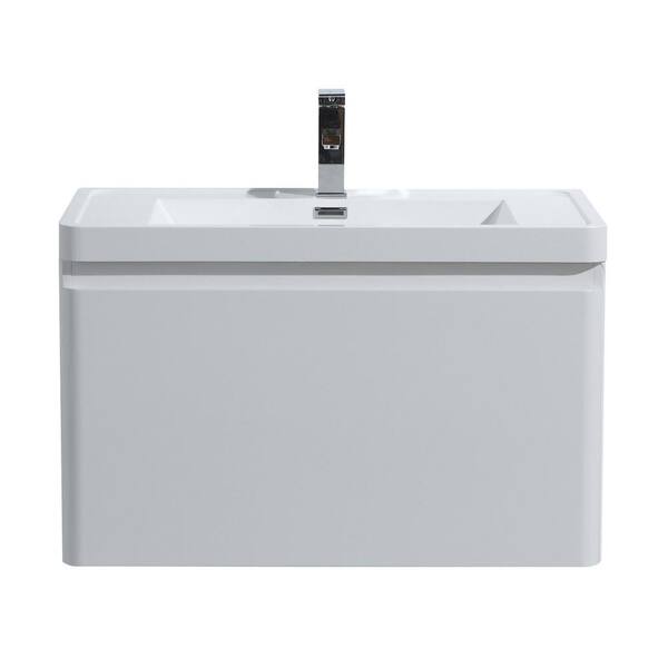 Moreno Bath Happy 36 in. W Bath Vanity in High Gloss White with Reinforced Acrylic Vanity Top in White with White Basin