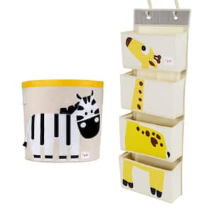 Storage Bin Basket, Zebra & Wall Hanging Storage Organizer, Giraffe