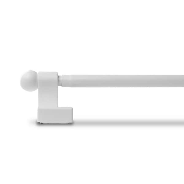 Hart & Harlow 18 In To 28 In White Steel Tension Curtain Rod Home Decor 