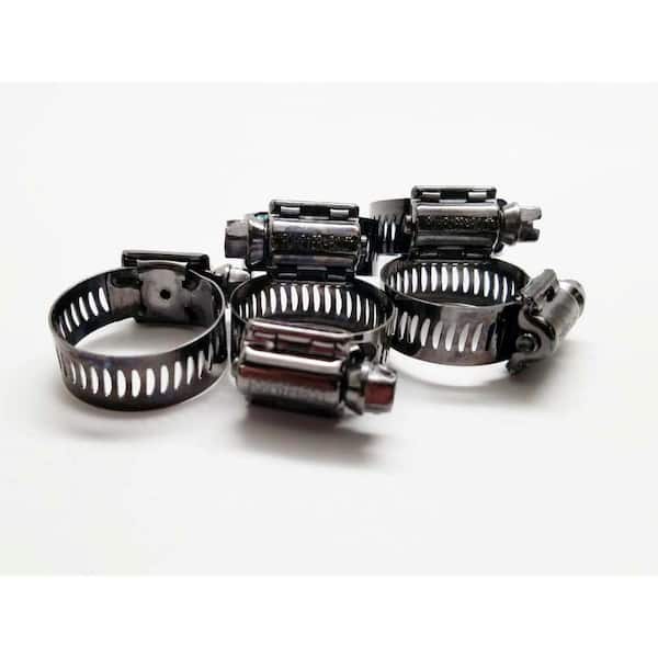 Marine Grade 300 Series Stainless Steel, SAE #10 Worm Gear Hose Clamp treated with NL-19. With added BLK-29(SM)