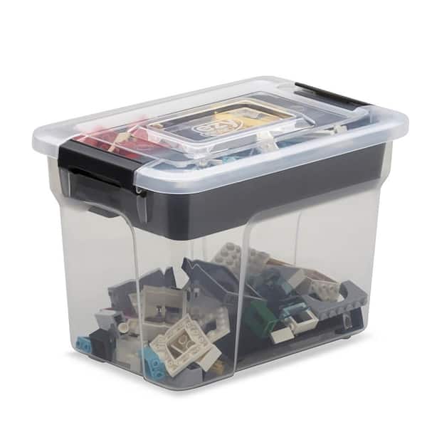 Ezy Storage Sort It 2.1 Gal. Plastic Stacking Container with Removable Tray  Cups FBA32238 - The Home Depot