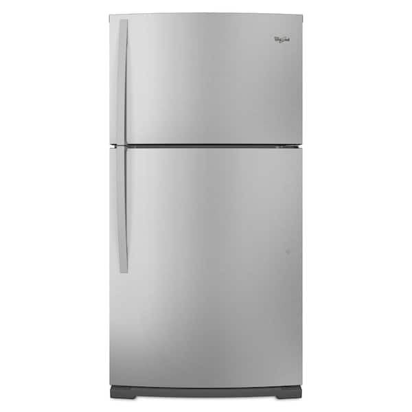 Whirlpool 21.1 cu. ft. Top Freezer Refrigerator in Monochromatic Stainless Steel-DISCONTINUED