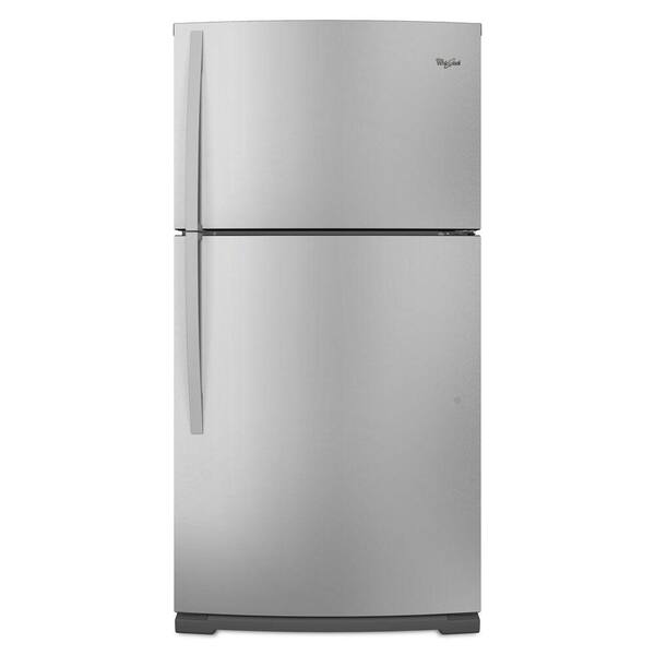 Whirlpool 21.1 cu. ft. Top Freezer Refrigerator in Monochromatic Stainless Steel-DISCONTINUED