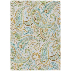 Chantille ACN533 Ivory 10 ft. x 14 ft. Machine Washable Indoor/Outdoor Geometric Area Rug