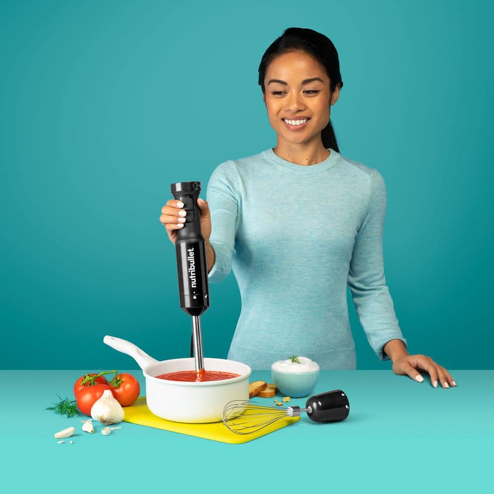 Nutribullet Black Stainless Steel Variable Speed Hand Blender