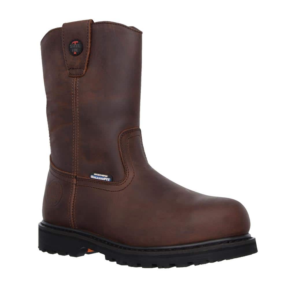 skechers brown work boots