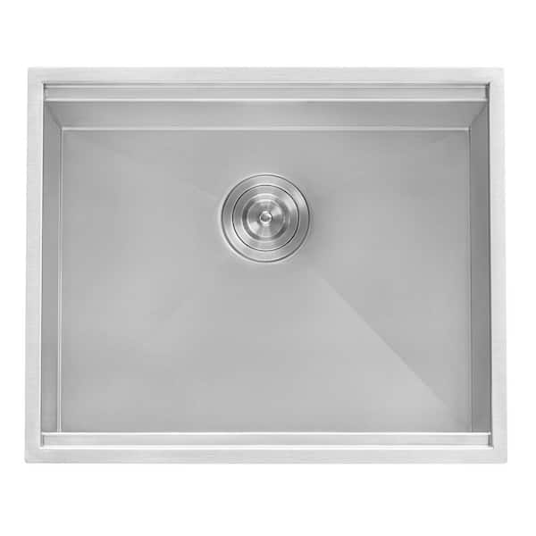 Roma 18 in. Undermount Single Bowl 16-Gauge Stainless Steel Bar Prep Workstation Kitchen Sink