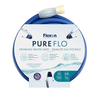 PureFlo 5/8 in x 25 ft. BPA Free Drinking Water Safe Garden Hose