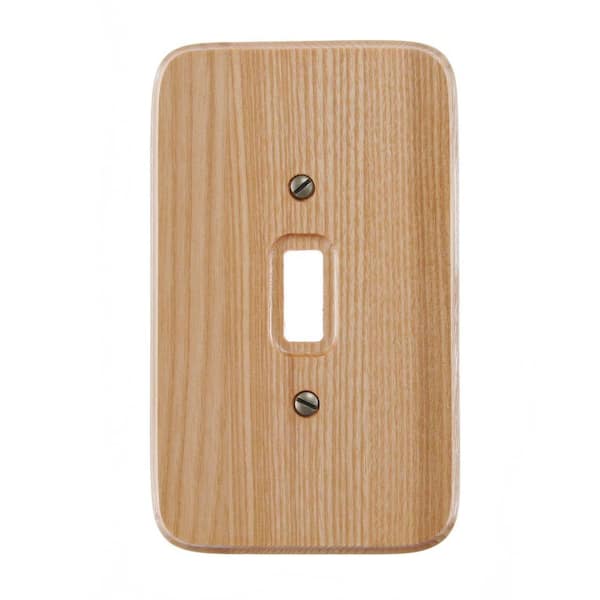 Wood 1-Gang Toggle Wall Plate (1-Pack)