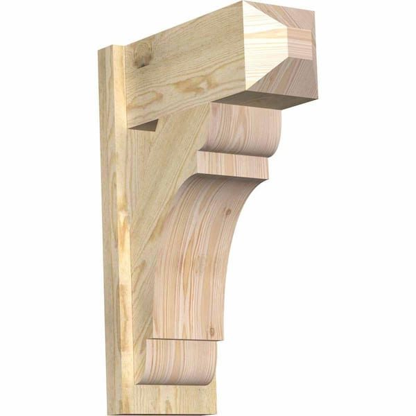 Ekena Millwork 8 in. x 26 in. x 18 in. Douglas Fir Olympic Craftsman Rough Sawn Outlooker