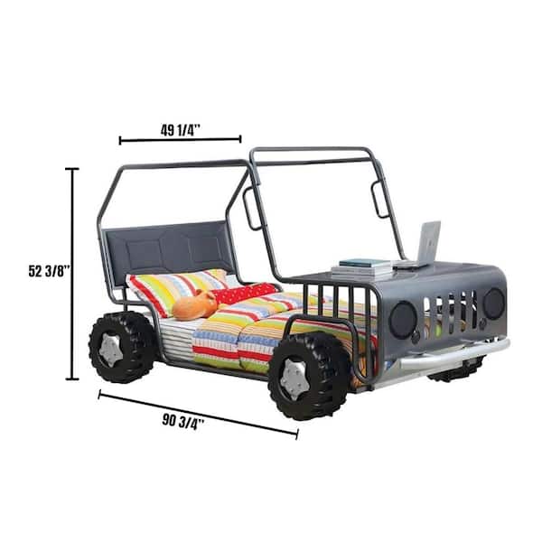 رهينة أسفل مخطط Jeep Twin Bed, Little Tikes Jeep Wrangler Toddler To Twin Convertible Bed