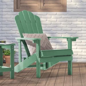Dark Green Weather Resistant Plastic Adirondack Chair
