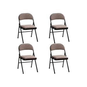 16 in. x 16 in. Deluxe Corrin Metal Padded Folding Chairs with Seat (4-Chairs)