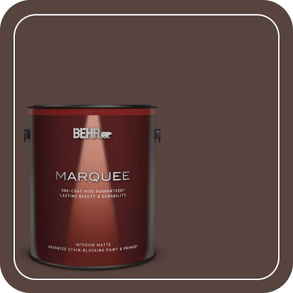 BEHR MARQUEE 1 gal. #PPF-51 Dark Walnut Matte Interior Paint & Primer
