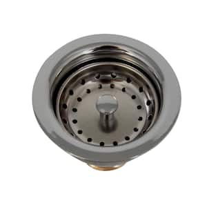 3-1/2 in. Polished Stainless-Steel Kitchen Strainer Drain