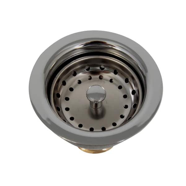 Barclay Products 3-1/2 in. Polished Stainless-Steel Kitchen Strainer Drain