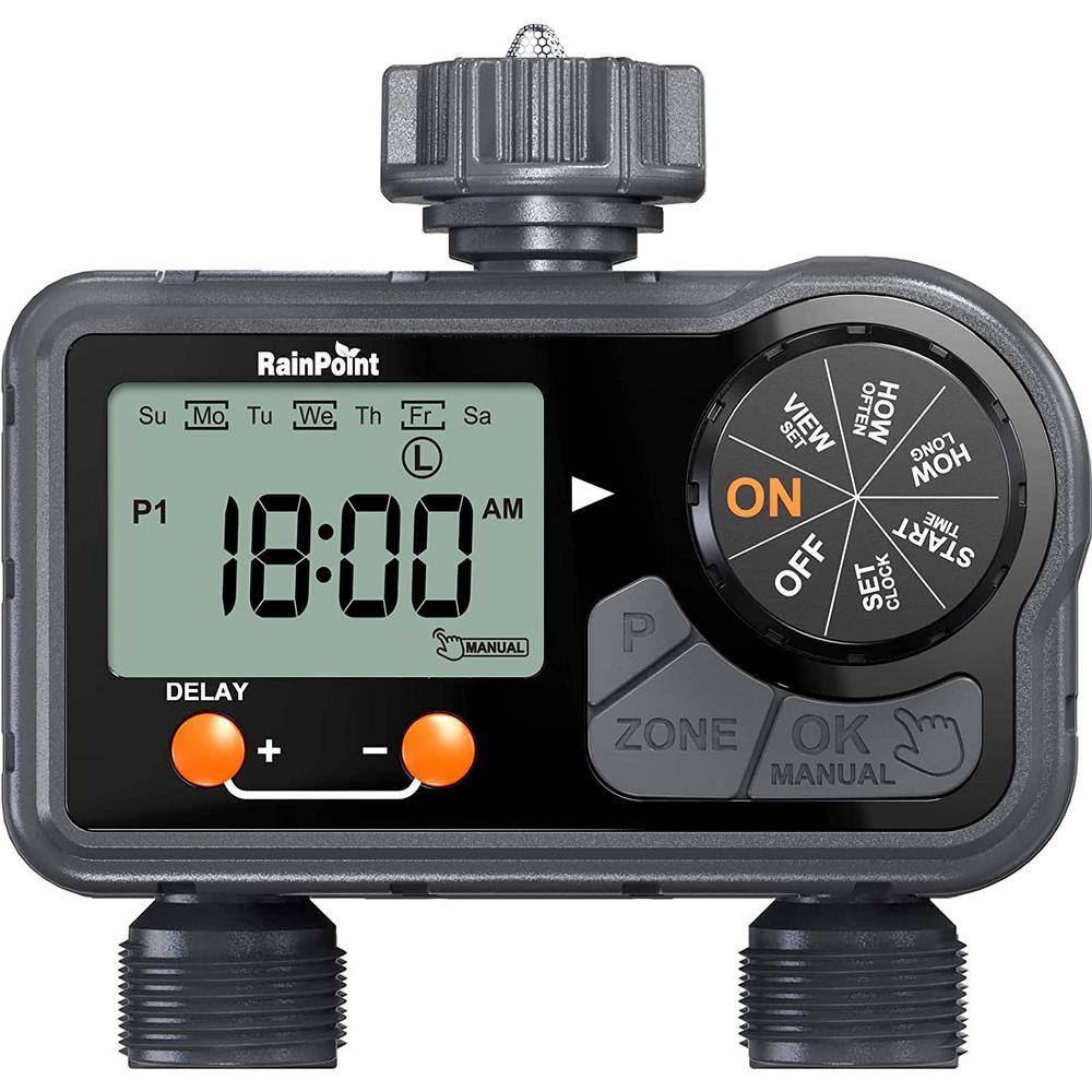 RainPoint 2Zone Water Timer ITV201P The Home Depot