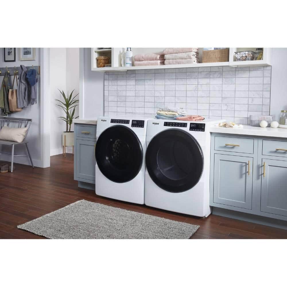 Whirlpool 5.0 Cu. Ft. White Front Load Washer with Steam Setting