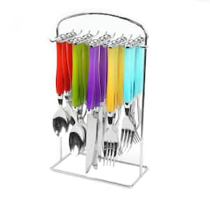 Santoro 20-Piece Assorted Color Stainless Steel Flatware Set (Service for 4)