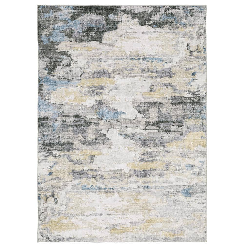 Madelyn Multi-Colored 2 ft. x 8 ft. Abstract Area Rug