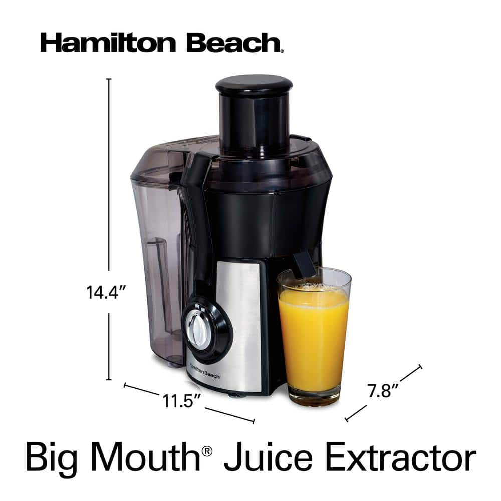Hamilton Beach Stainless Steel Electric Juicer with Pulp Receptacle