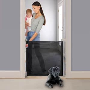 Thruway 52 in. W Series in Black Mesh Baby and Pet Gate