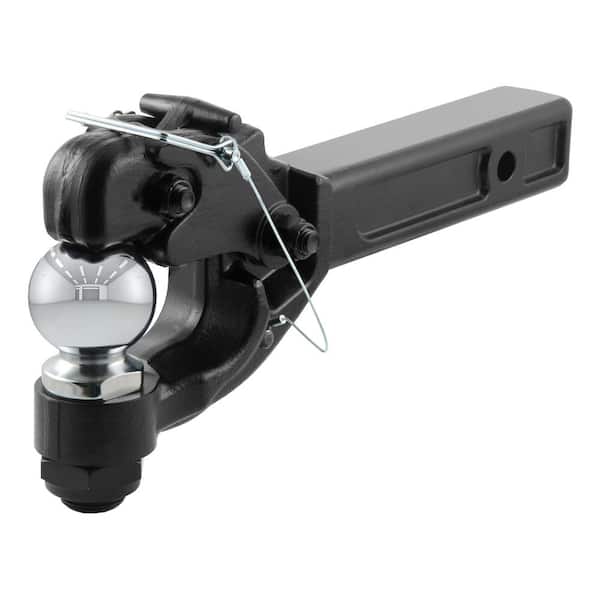 CURT 12,000 lbs. Receiver-Mount Trailer Hitch Ball Mount & Pintle Hook Combination with 2-5/16 in. Ball (2 in. Shank)