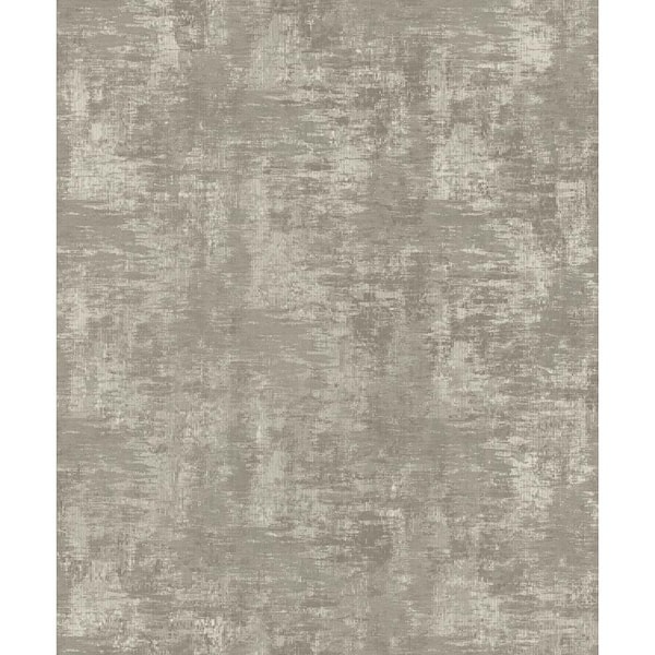 Unbranded Lustre Collection Brown/Gold Distressed Plaster Metallic Finish Paper on Non-Woven Non-Pasted Wallpaper Roll