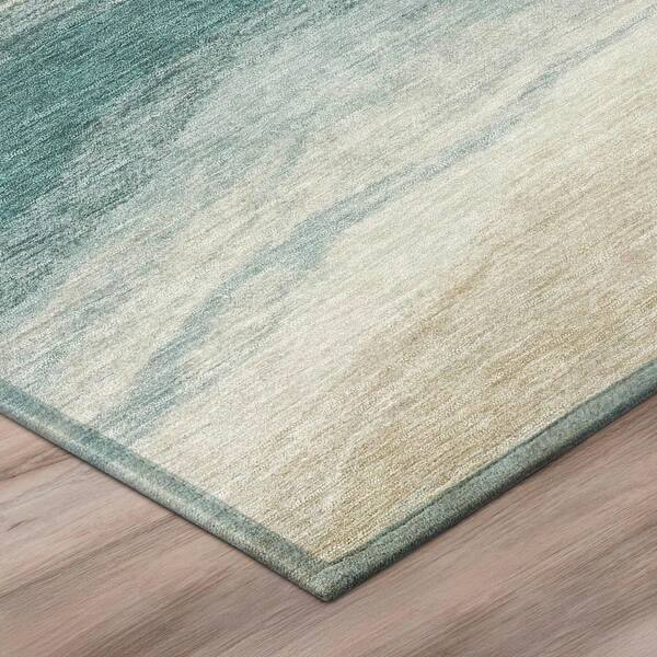 Chantille Machine Washable Indoor/Outdoor Abstract ACN3020 Spa 2 ft. x 7 ft. Runner Rug