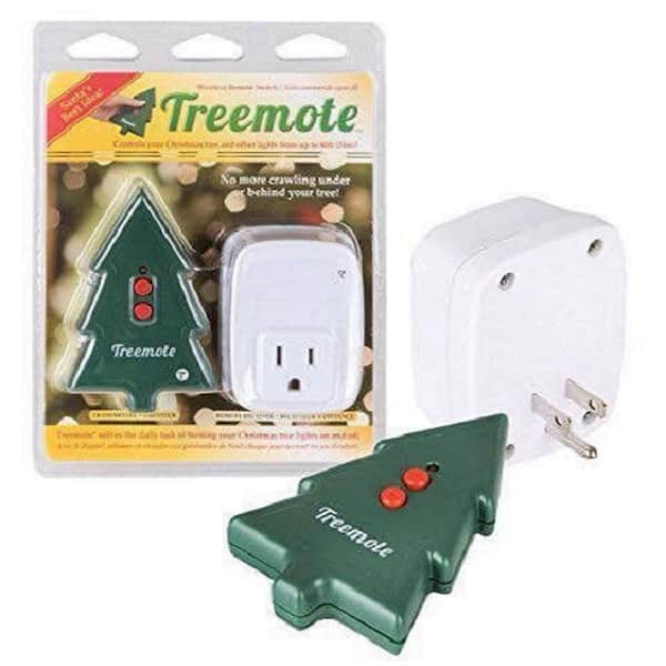 A programmable remote light switch for the Christmas tree!? Sign us up  🙋🏽‍♀️🙋🏼 . The ' Wireless Outlet Set' is available for an…