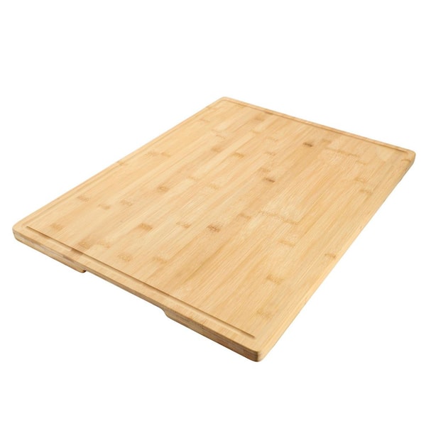 24 in. x 18 in. Light Brown Bamboo Large Cutting, Prep and Serving Board