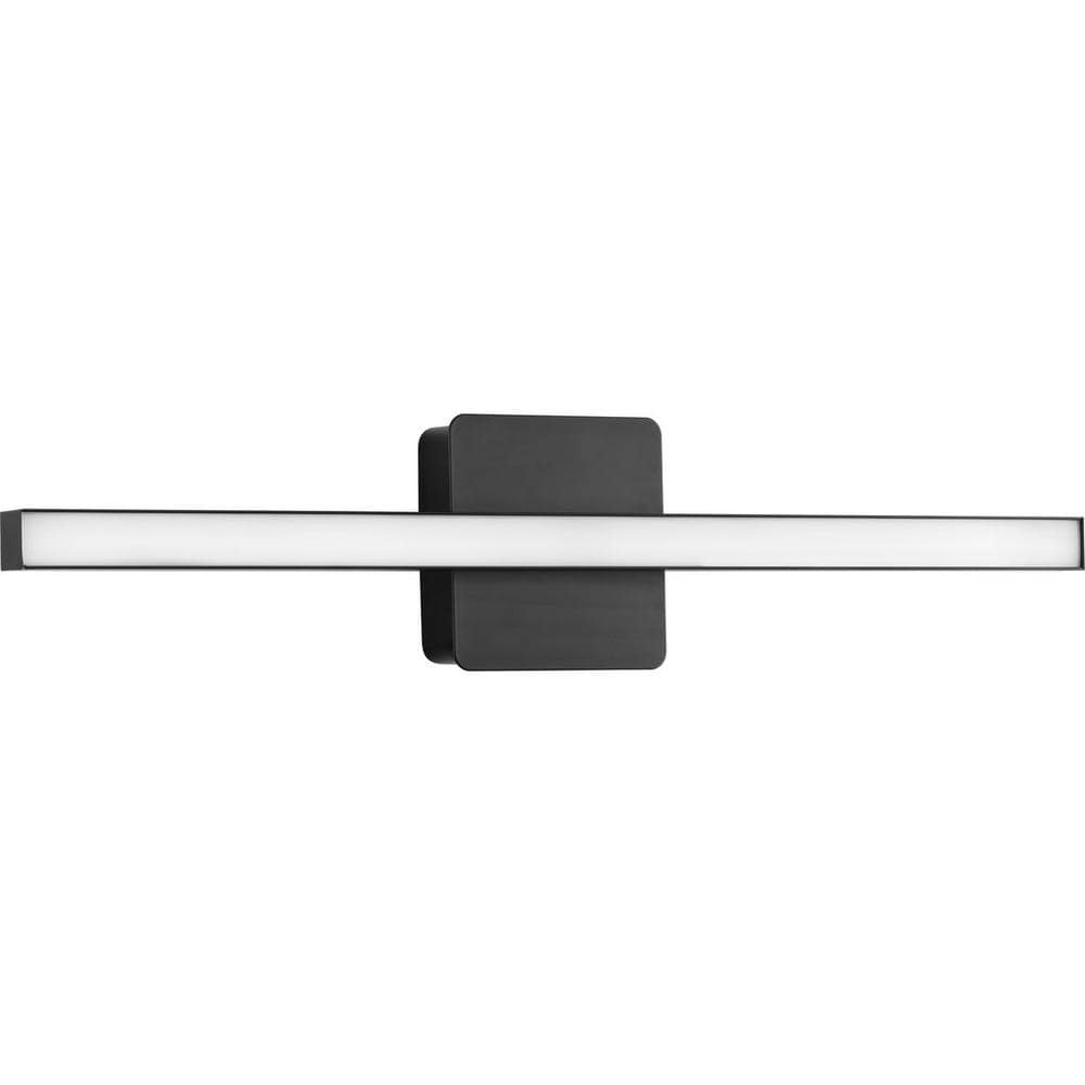 Matte Black 24" LED Linear Vanity Light with Acrylic Shade