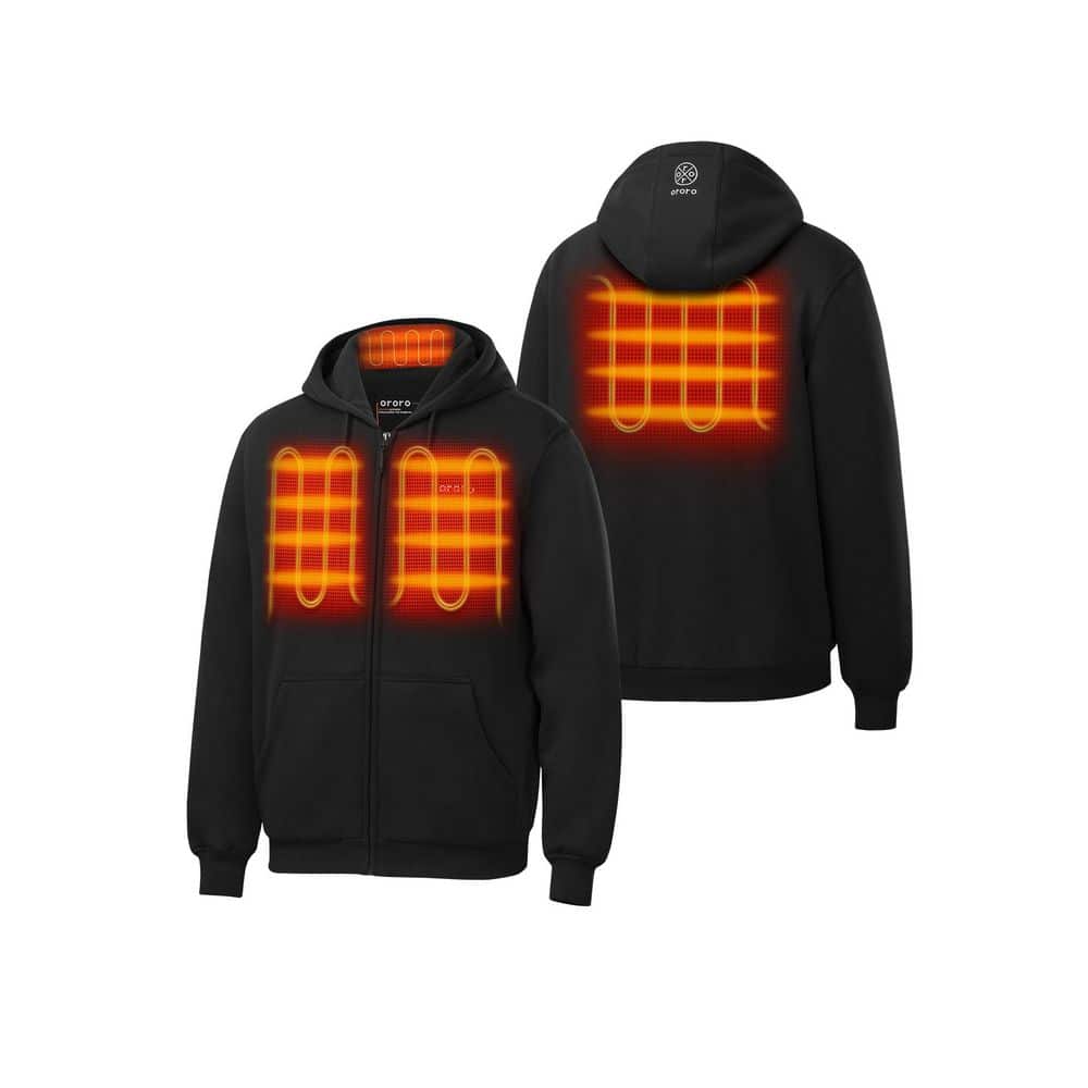 Unisex Medium Black 7.38-Volt Lithium-Ion Full-Zip Heated Hoodie Jacket with (1) 4.8 Ah Battery price history on PriceWatchPro