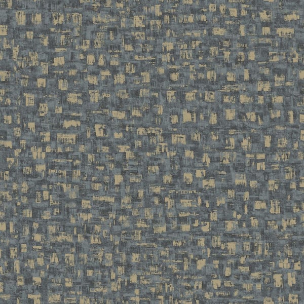 Blue Brushed Block Textured Wallpaper Print Nonwoven Nonpasted Textured Wallpaper 57 sq. ft.