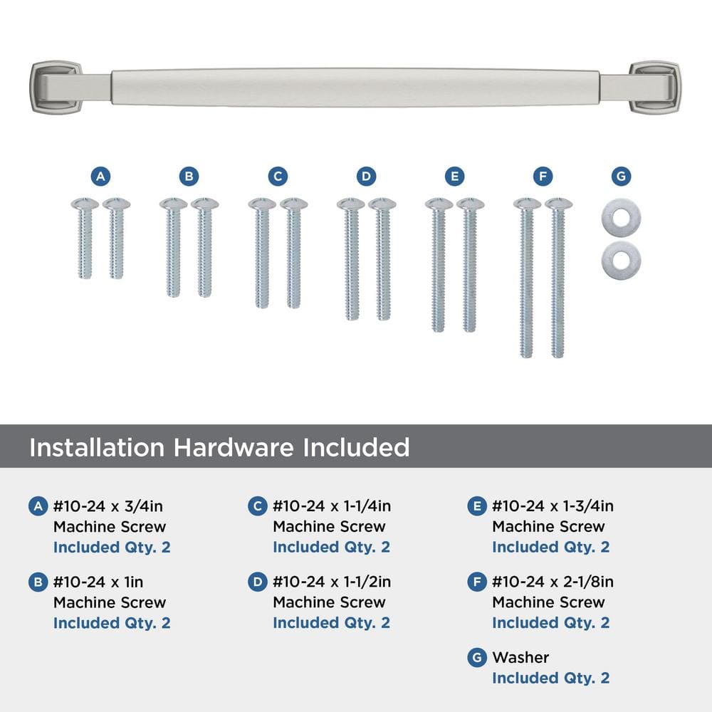 Stature 12-inch Satin Nickel Appliance Pull with Mounting Hardware