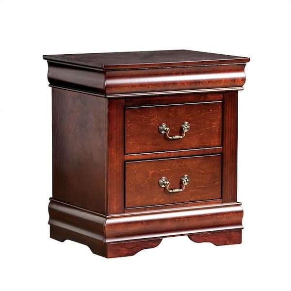 Louis Philippe III Cherry Transitional Style Nightstand