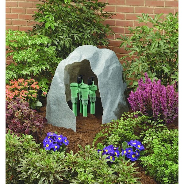 Granite Rock Valve & Pipe Box Cover Weather Resistant Protects Blends Well Light 